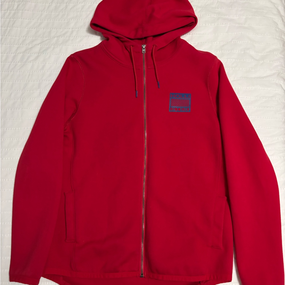 Hollister Men's Red Zip-Up Sweater